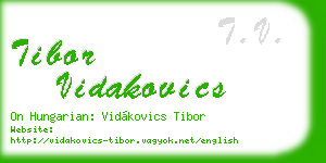 tibor vidakovics business card