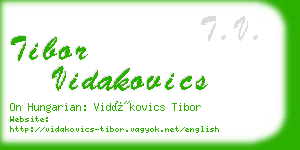 tibor vidakovics business card